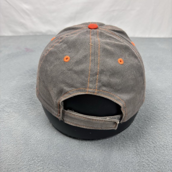 Whataburger Hat Cap Strap Back Gray Orange Embroidered Logo Mens Fast Food Retro - Picture 3 of 8